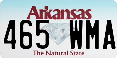 AR license plate 465WMA