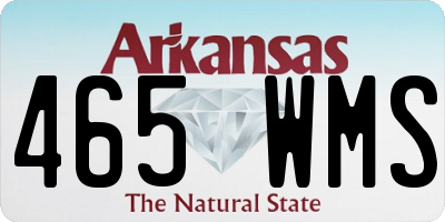AR license plate 465WMS