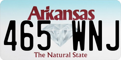 AR license plate 465WNJ