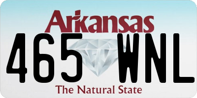 AR license plate 465WNL