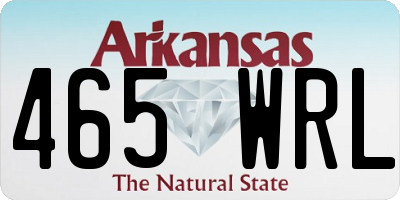 AR license plate 465WRL