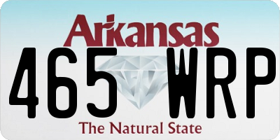 AR license plate 465WRP