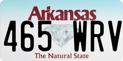 AR license plate 465WRV