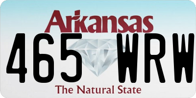AR license plate 465WRW