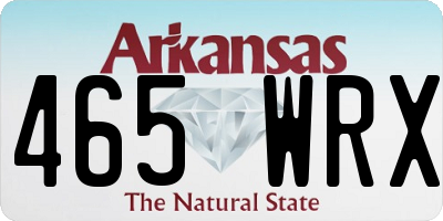 AR license plate 465WRX