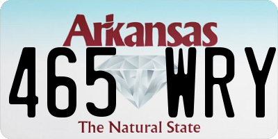 AR license plate 465WRY