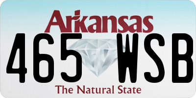 AR license plate 465WSB