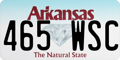AR license plate 465WSC