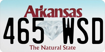 AR license plate 465WSD