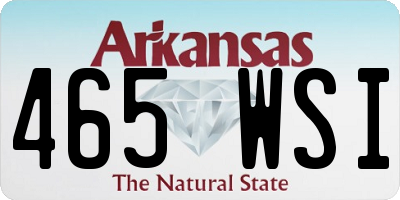 AR license plate 465WSI