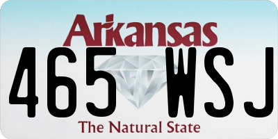 AR license plate 465WSJ