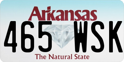 AR license plate 465WSK