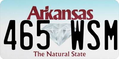 AR license plate 465WSM