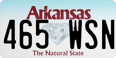 AR license plate 465WSN
