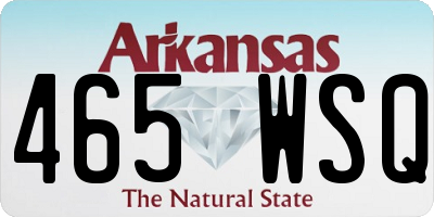 AR license plate 465WSQ