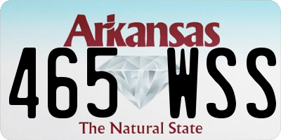 AR license plate 465WSS