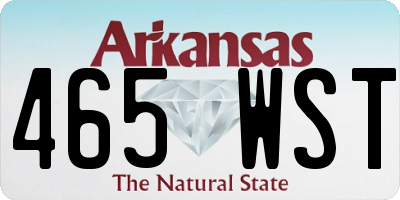 AR license plate 465WST