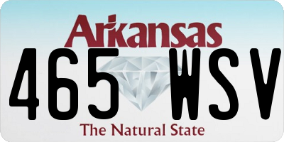 AR license plate 465WSV