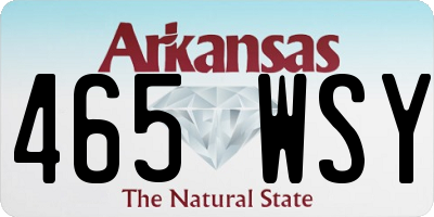 AR license plate 465WSY