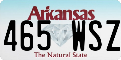 AR license plate 465WSZ