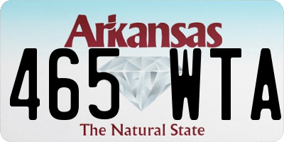 AR license plate 465WTA