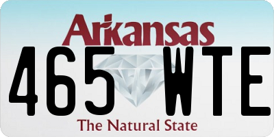AR license plate 465WTE