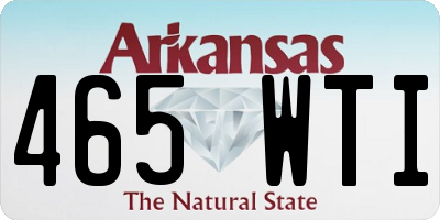 AR license plate 465WTI