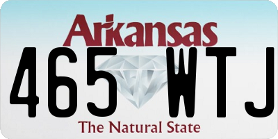 AR license plate 465WTJ