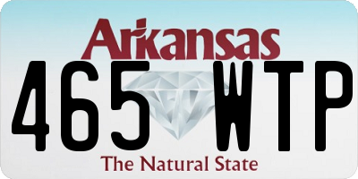 AR license plate 465WTP