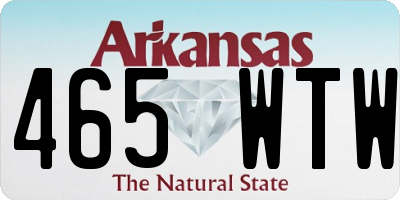 AR license plate 465WTW