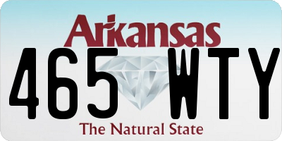 AR license plate 465WTY