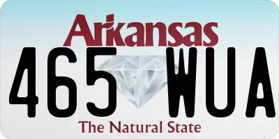 AR license plate 465WUA
