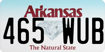 AR license plate 465WUB