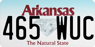 AR license plate 465WUC