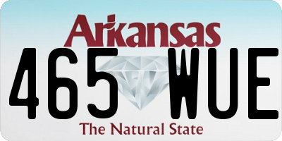 AR license plate 465WUE
