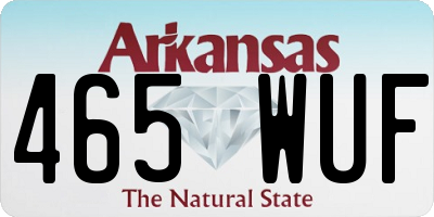 AR license plate 465WUF
