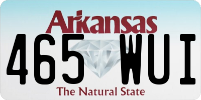 AR license plate 465WUI