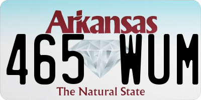 AR license plate 465WUM