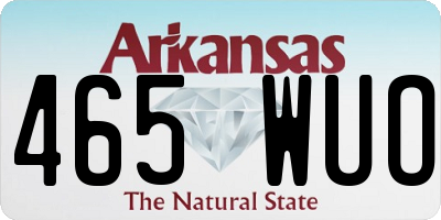 AR license plate 465WUO