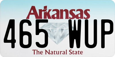 AR license plate 465WUP