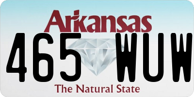 AR license plate 465WUW
