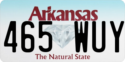 AR license plate 465WUY
