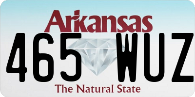 AR license plate 465WUZ