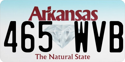 AR license plate 465WVB