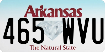 AR license plate 465WVU