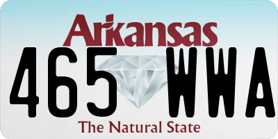 AR license plate 465WWA