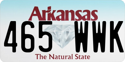 AR license plate 465WWK