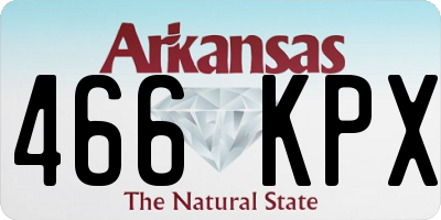 AR license plate 466KPX