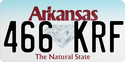 AR license plate 466KRF