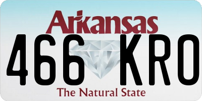 AR license plate 466KRO